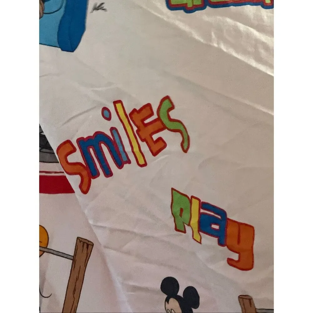 Vintage Mickey Mouse & Friends Twin Bedding Sheet Set by Pacific Poly/Cotton